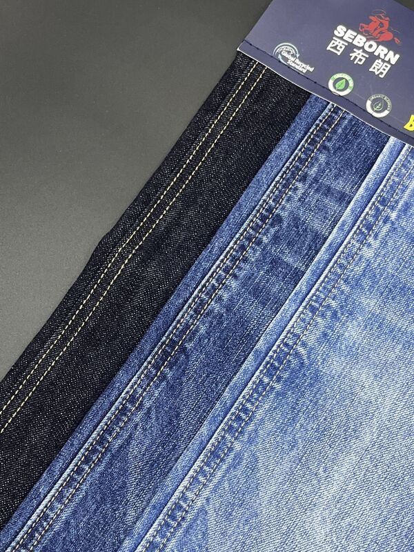 13.1oz 100% Cotton Denim Fabric 150cm - 152cm Non Stretch Denim With Burst Slub Texture