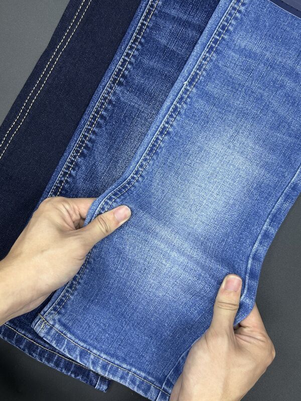 High Cotton Natural Denim Fabric Micro Stretch Breathable Denim 10.8oz For Jeans