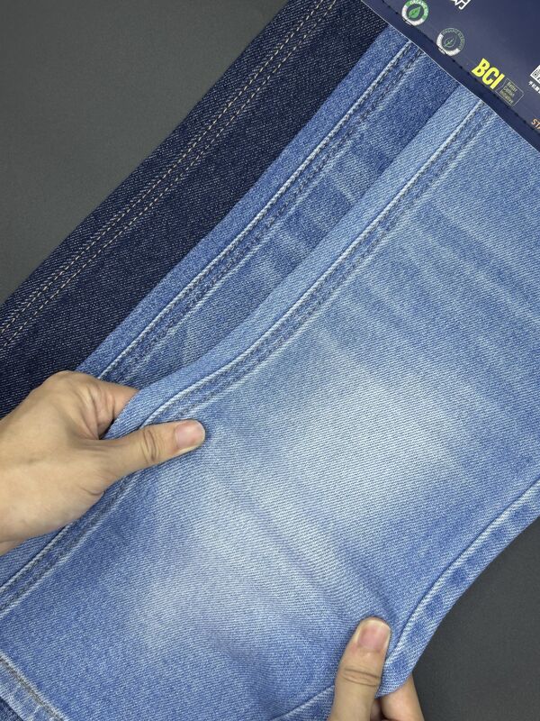 11.6oz Cotton Blend Fabric Micro Stretch Jeans Fabric Blue Grey Blended Color For Casual Jeans