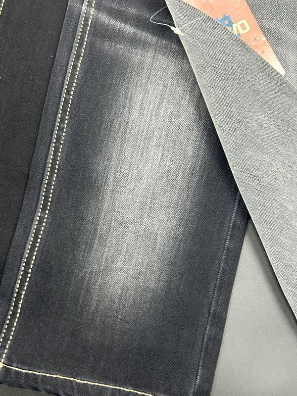 11.4oz High Stretch Denim Fabric 147cm - 150cm Width Black Stretch Denim Fabric 2.5% Spandex