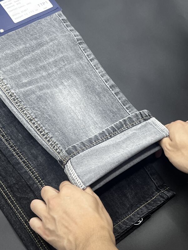 7.3oz Pure Cotton Denim Deep Black Lightweight Cotton Denim 57