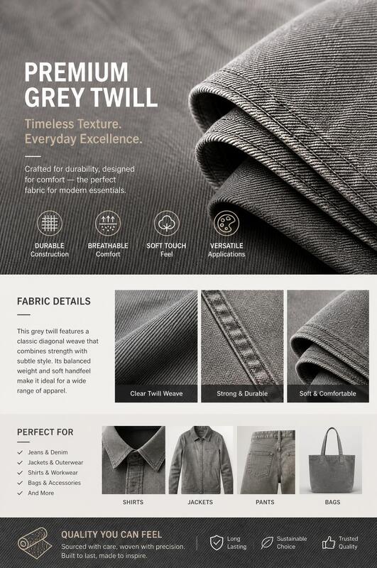 12.6/12.8oz Black 100% Cotton Heavyweight Denim for Classic Jeans & Workwear Apparel