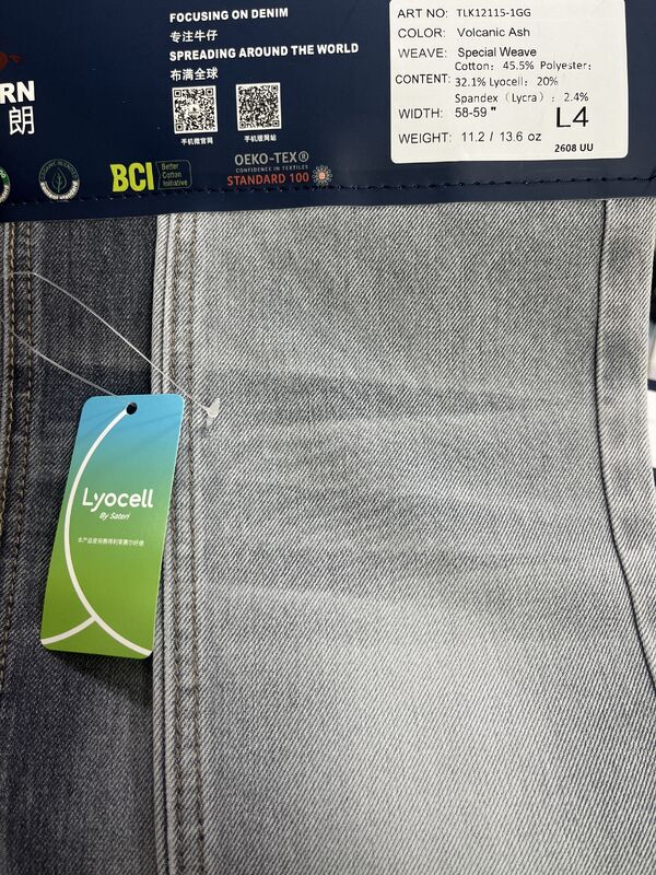 Volcanic Ash 3/1Z 4-Way Stretch Denim Fabric | TLK11679-5GG Multi-Wash Color Customizable Denim With Lyocell & LYCRA