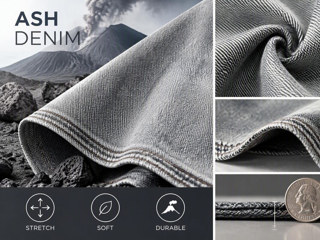 Volcanic Ash 3/1Z 4-Way Stretch Denim Fabric | TLK11679-5GG Multi-Wash Color Customizable Denim With Lyocell & LYCRA