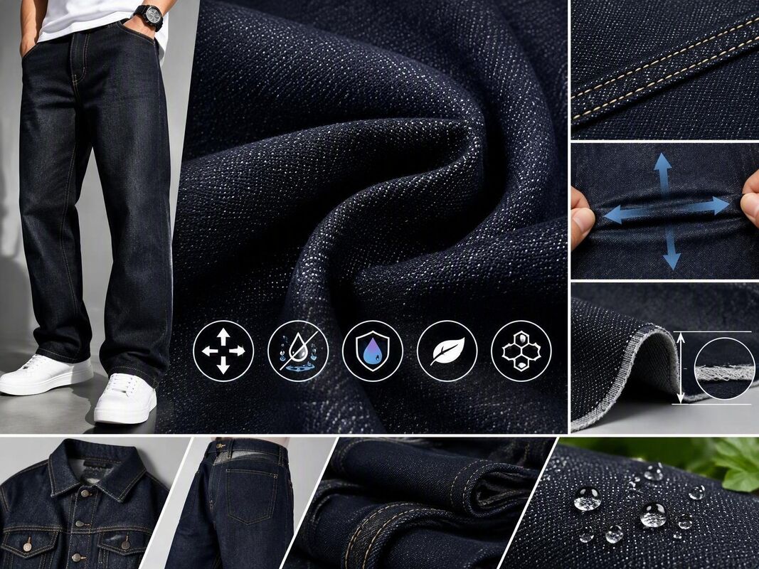 Reactive Blue Slub 4-Way Stretch Denim Fabric | TLK11752GG Fade Resistant Normal Wash Only Denim With Lyocell & LYCRA