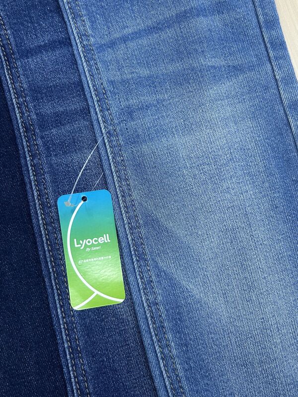 55.6% Lyocell Slight Stretch Denim Fabric with 3/1 Twill Weave in Dark Blue