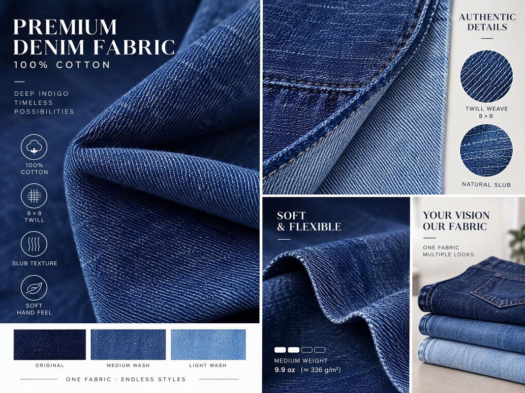 TL11723TA 9.9oz Cross & Vertical Slub All Cotton Denim Fabric BCI & OEKO-TEX Certified
