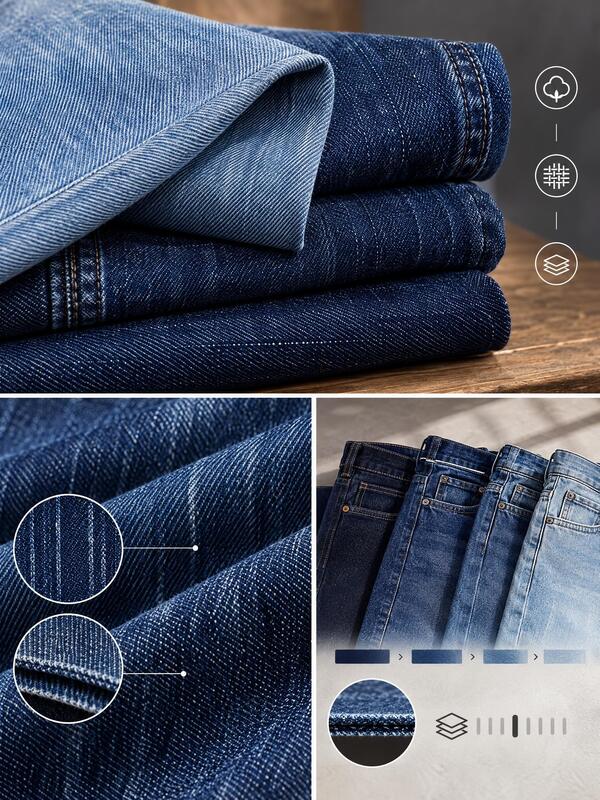 TL7015-16T 11.5oz Dark Blue Grey Cotton Denim Fabric with Vertical Slub Texture BCI OEKO-TEX Certified