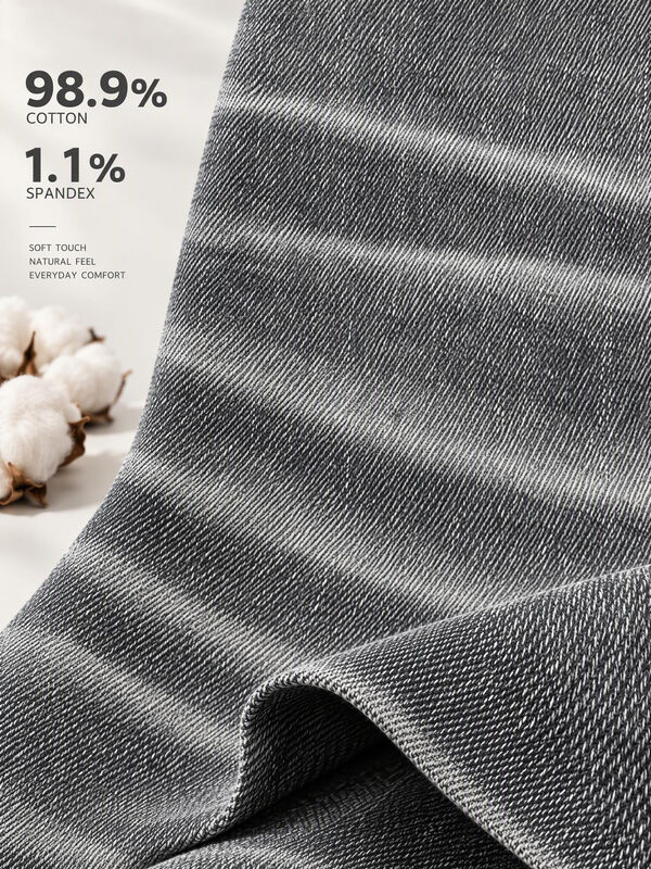 9.9oz High Cotton 3/1 Twill Slight Stretch Denim Fabric in Sulphur Grey for Year-Round Wear
