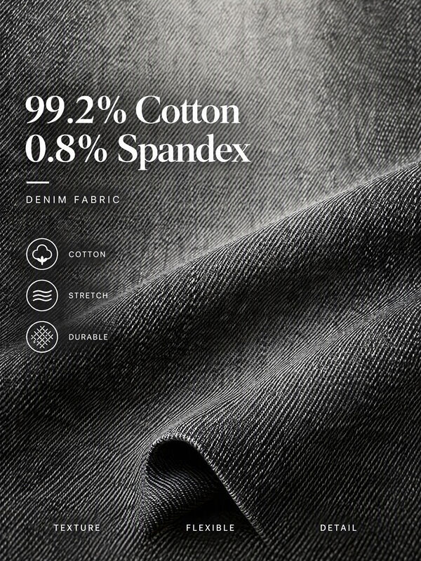 12.5oz High Cotton 3/1 Twill Stretch Denim Fabric in Colored Black for Jeans and Jackets