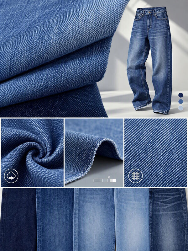11.7oz Dark Blue All Cotton Denim | 8S×7S Vertical Slub 3/1Z Twill Denim for Branded Pants TL10288-2GR