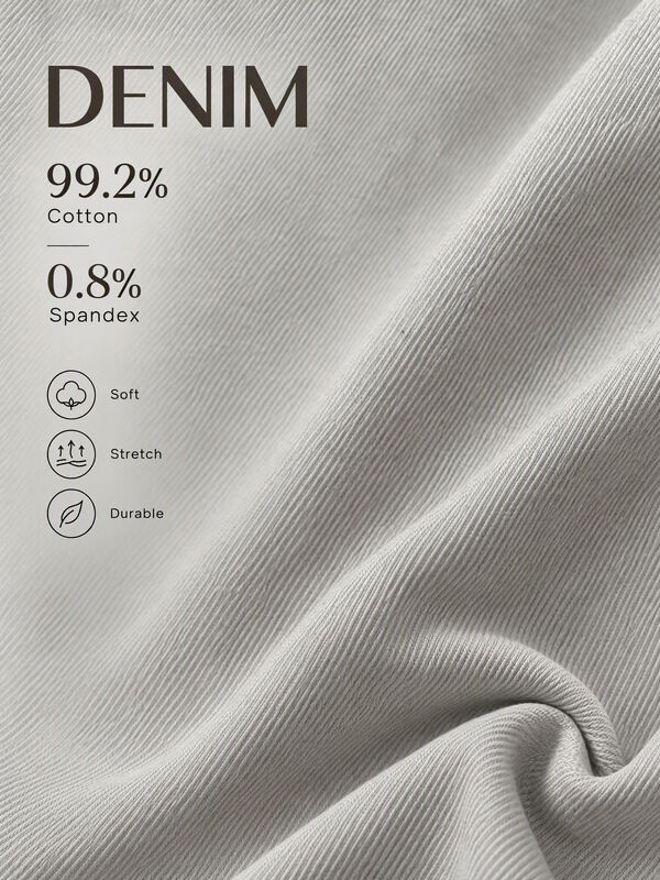 11.4oz White High Cotton Stretch Denim Fabric with 3/1 Twill Weave for Jeans and Jackets