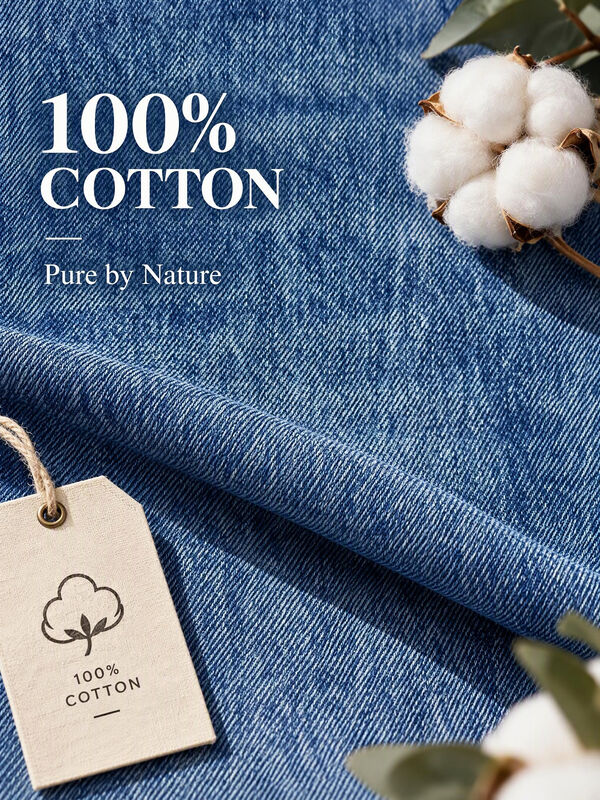 Dark Blue 100% Cotton Denim Fabric with 3/1 Twill Weave for Rigid Denim Apparel