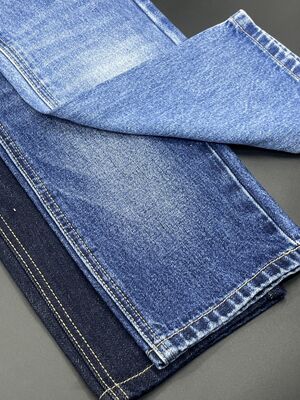 Dark Blue / Blue Non Stretch Denim Fabric 424GSM Heavyweight Raw Denim 100% Cotton
